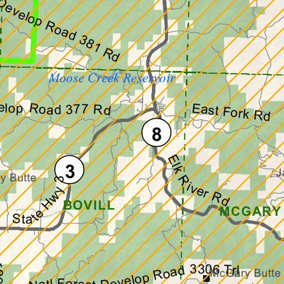 Idaho Department of Fish & Game Controlled Hunt Areas - Deer - Hunt Area 8A-1X digital map