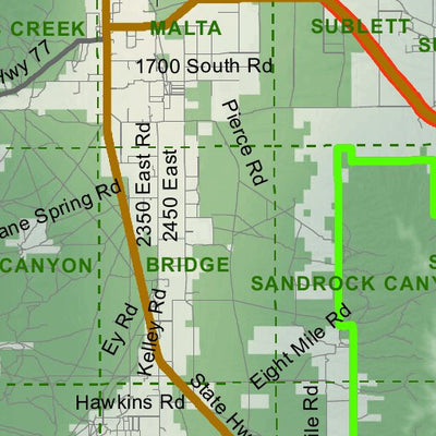 Idaho Department of Fish & Game Controlled Hunt Areas - Elk - Hunt Area 55-1 digital map
