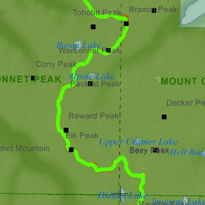 Idaho Department of Fish & Game Controlled Hunt Areas - Goat - Hunt Area 36-1 digital map