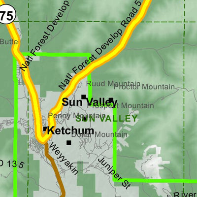Idaho Department of Fish & Game Controlled Hunt Areas - Goat - Hunt Area 36A-1 digital map