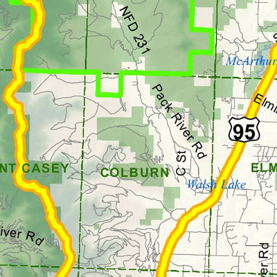 Idaho Department of Fish & Game Controlled Hunt Areas - Moose - Hunt Area 1-2 digital map