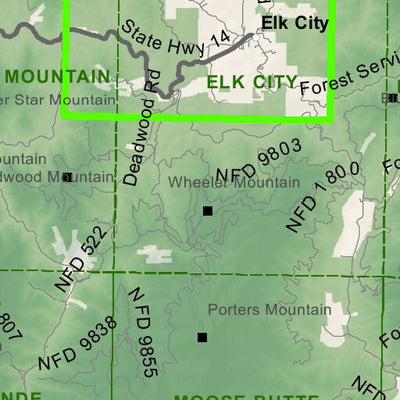 Idaho Department of Fish & Game Controlled Hunt Areas - Moose - Hunt Area 16 digital map