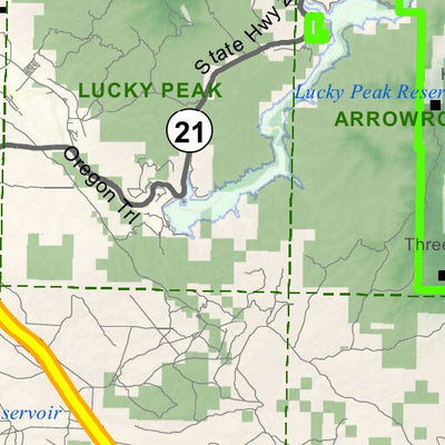 Idaho Department of Fish & Game Controlled Hunt Areas - Pronghorn - Hunt Area 38-1 digital map