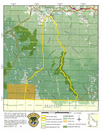 Idaho Department of Fish & Game Controlled Hunt Areas - Pronghorn - Hunt Area 41-2 digital map