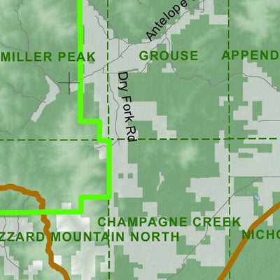 Idaho Department of Fish & Game Controlled Hunt Areas - Pronghorn - Hunt Area 51-1 digital map