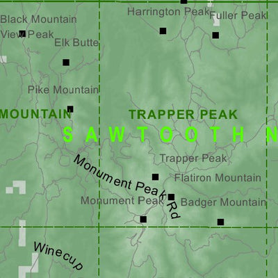 Idaho Department of Fish & Game Controlled Hunt Areas - Pronghorn - Hunt Area 54 digital map