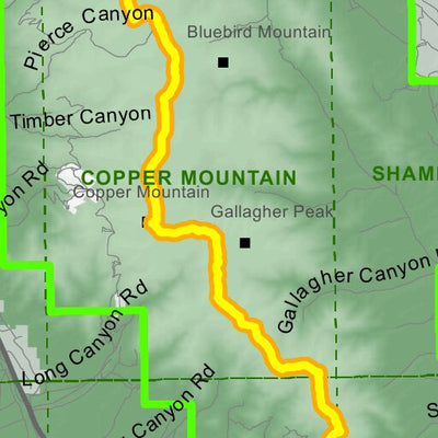 Idaho Department of Fish & Game Controlled Hunt Areas - Pronghorn - Hunt Area 58 digital map