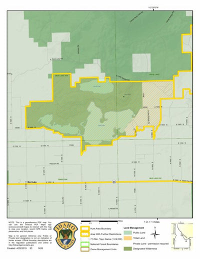 Idaho Department of Fish & Game Controlled Hunt Areas - Pronghorn - Hunt Area 63-2 digital map