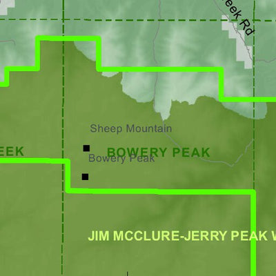 Idaho Department of Fish & Game Controlled Hunt Areas - Rocky Mtn Sheep - Hunt Area 36AL digital map