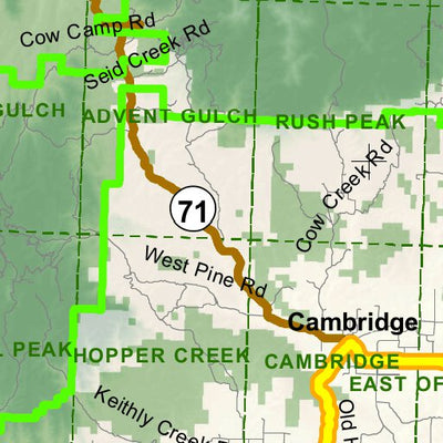 Idaho Department of Fish & Game Controlled Hunt Areas - Turkey - Hunt Area 22-1 digital map