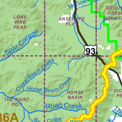 Idaho Department of Fish & Game Controlled Hunt Areas - Turkey - Hunt Area 36B-1 digital map