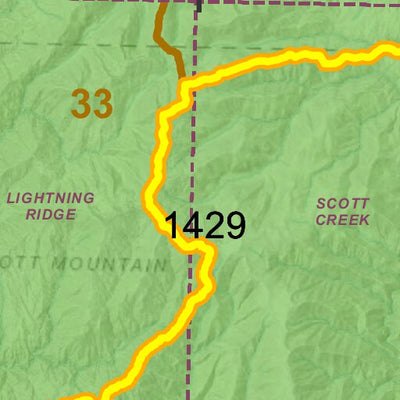 Idaho Department of Fish & Game General Season Hunt Areas - Bear - Portion of Unit 33 digital map