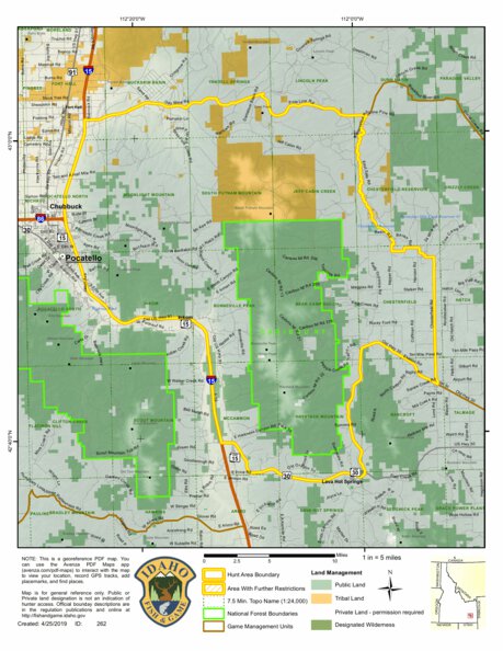 General Season Hunt Areas - Bear - Unit 71 Map by Idaho Department of ...