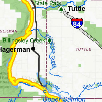 Idaho Department of Fish & Game General Season Hunt Areas - Deer - Portion of Units 45 and 53 digital map