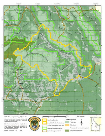 Idaho Department of Fish & Game General Season Hunt Areas - Deer - Unit 50 digital map