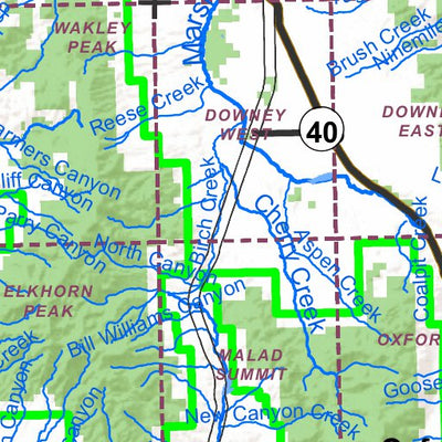 Idaho Department of Fish & Game General Season Hunt Areas - Elk - Bannock Zone digital map