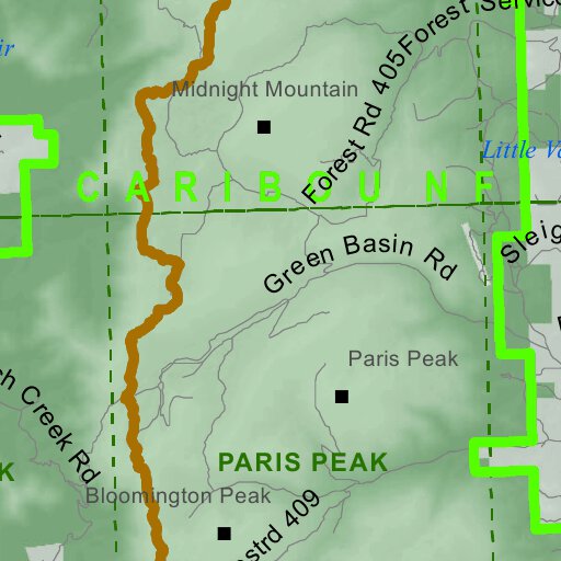 General Season Hunt Areas Elk Bear River Zone Map by Idaho