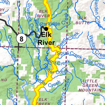 Idaho Department of Fish & Game General Season Hunt Areas - Elk - Dworshak Zone digital map