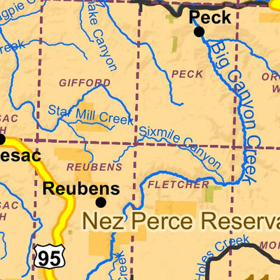 Idaho Department of Fish & Game General Season Hunt Areas - Elk - Palouse Zone digital map