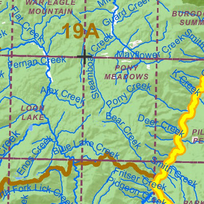 Idaho Department of Fish & Game General Season Hunt Areas - Elk - Portion of McCall Zone digital map