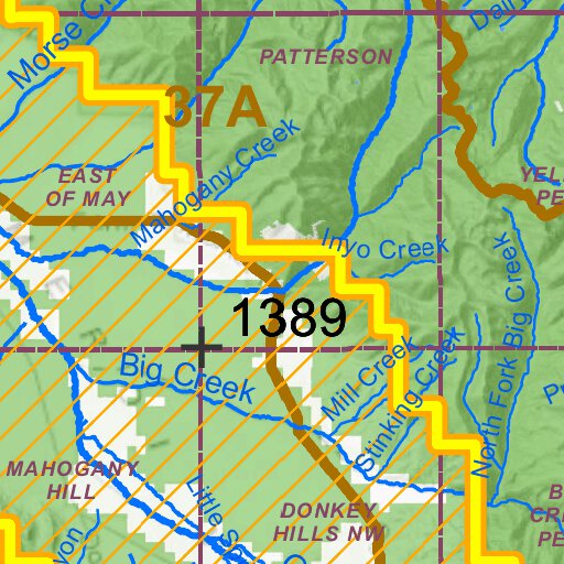 General Season Hunt Areas - Elk - Portion of Units 29, 37 and 37A Map ...