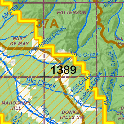 Idaho Department of Fish & Game General Season Hunt Areas - Elk - Portion of Units 29, 37 and 37A digital map