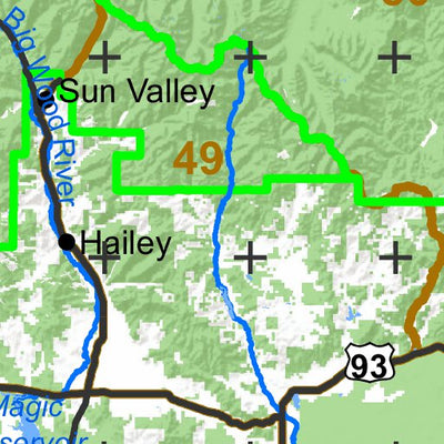Idaho Department of Fish & Game General Season Hunt Areas - Elk - Snake River Zone digital map