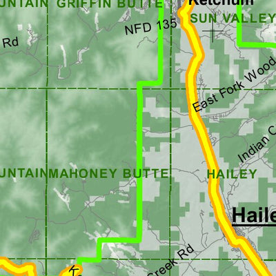 Idaho Department of Fish & Game General Season Hunt Areas - Elk - Units 43 and 48 digital map