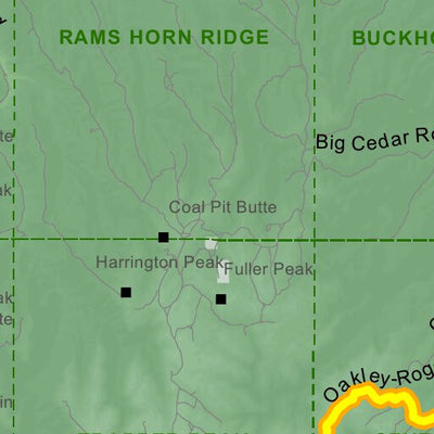 Idaho Department of Fish & Game General Season Hunt Areas - Forest Grouse - Units 1, 2, 3, 4, 4A, 5, 6, 7 and 9 digital map