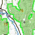 Idaho Department of Fish & Game General Season Hunt Areas - Furbearer - Bannock, Bear Lake, Bingham, Caribou, Franklin, and Others digital map