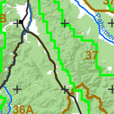 Idaho Department of Fish & Game General Season Hunt Areas - Furbearer - Custer and Lemhi Counties digital map