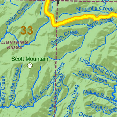 Idaho Department of Fish & Game General Season Hunt Areas - Lion - Unit 33 digital map