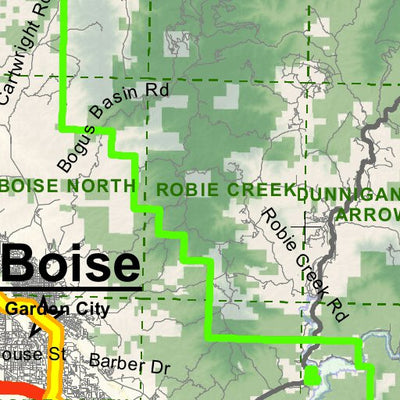 Idaho Department of Fish & Game General Season Hunt Areas - Lion - Unit 39 digital map