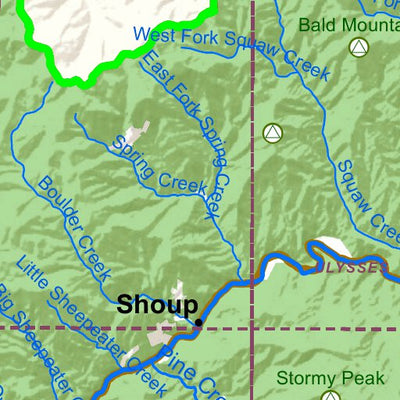 Idaho Department of Fish & Game General Season Hunt Areas - Lion - Units 21 and 28 Inside Designated Wilderness digital map
