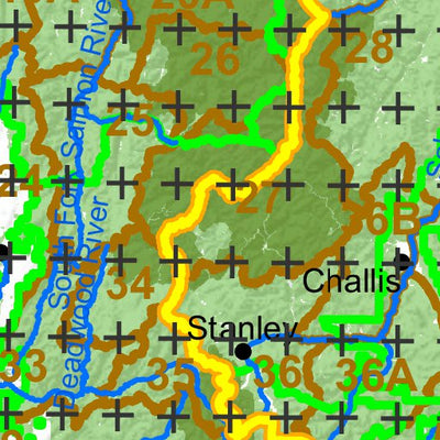 Idaho Department of Fish & Game General Season Hunt Areas - Quail - Management Area 1 digital map