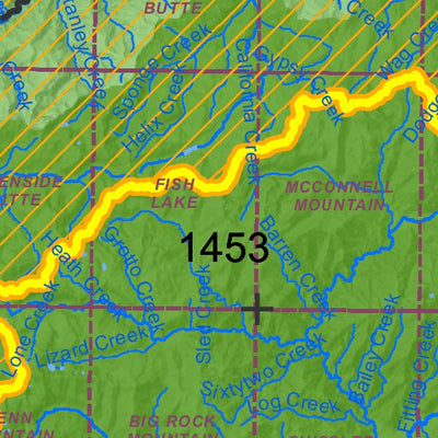 Idaho Department of Fish & Game General Season Hunt Areas - Wolf - Unit 12 private lands only digital map