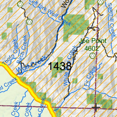 Idaho Department of Fish & Game General Season Hunt Areas - Wolf - Unit 13 private lands only digital map