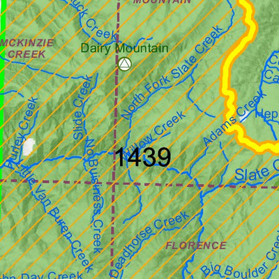 Idaho Department of Fish & Game General Season Hunt Areas - Wolf - Unit 14 private lands only digital map