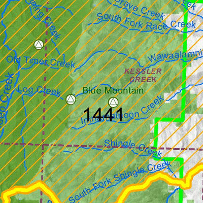 Idaho Department of Fish & Game General Season Hunt Areas - Wolf - Unit 18 private lands only digital map