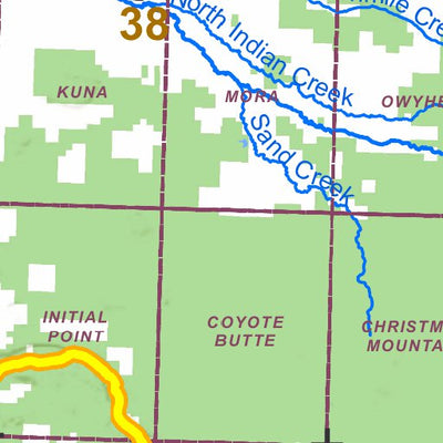 Idaho Department of Fish & Game General Season Hunt Areas - Wolf - Unit 38 digital map