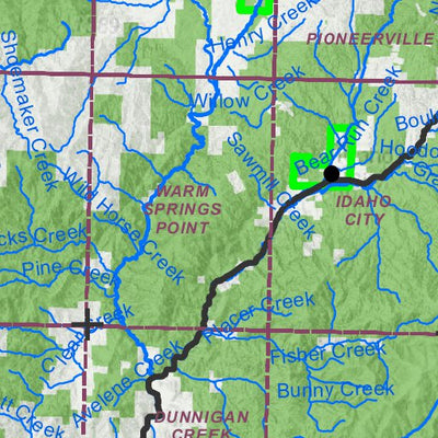 Idaho Department of Fish & Game General Season Hunt Areas - Wolf - Unit 39 EXCEPT within Ada County digital map