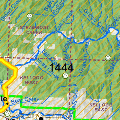 Idaho Department of Fish & Game General Season Hunt Areas - Wolf - Unit 4 private lands only digital map