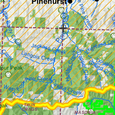 Idaho Department of Fish & Game General Season Hunt Areas - Wolf - Unit 4 private lands only digital map