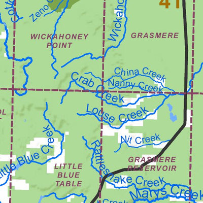Idaho Department of Fish & Game General Season Hunt Areas - Wolf - Unit 41 digital map
