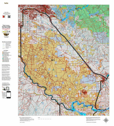 Idaho HuntData LLC Idaho Controlled Antelope Unit 38(1) Land Ownership Map (38-1 ) digital map