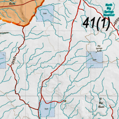 Idaho HuntData LLC Idaho Controlled Antelope Unit 41(1) Land Ownership Map (41-1 ) digital map