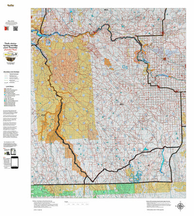 Idaho HuntData LLC Idaho Controlled Antelope Unit 46(1)X Land Ownership Map (46-1 X) digital map