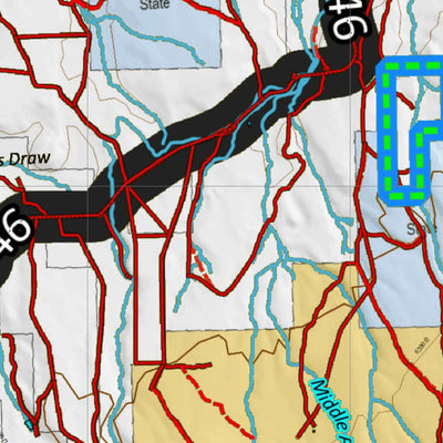 Idaho HuntData LLC Idaho Controlled Antelope Unit 47 Land Ownership Map (47) digital map