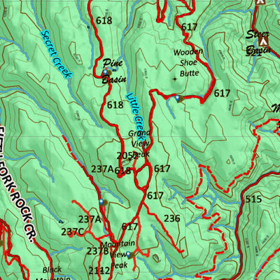 Idaho HuntData LLC Idaho Controlled Antelope Unit 54(2) Land Ownership Map (54-2 ) digital map
