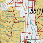 Idaho HuntData LLC Idaho Controlled Antelope Unit 55(1) Land Ownership Map (55-1 ) digital map